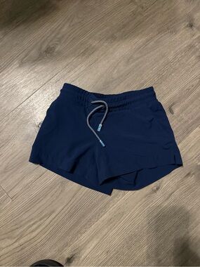 Athleta Navy Drawstring Athletic Shorts